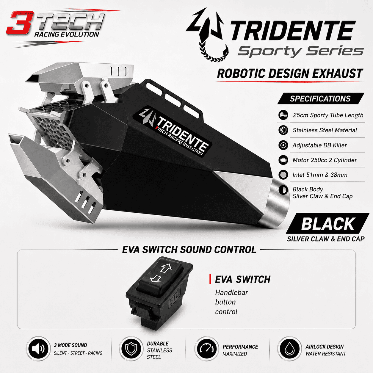 Tridente Scorpion Robotics EVA Switch Motor 250cc 2 Silinder - Image 2