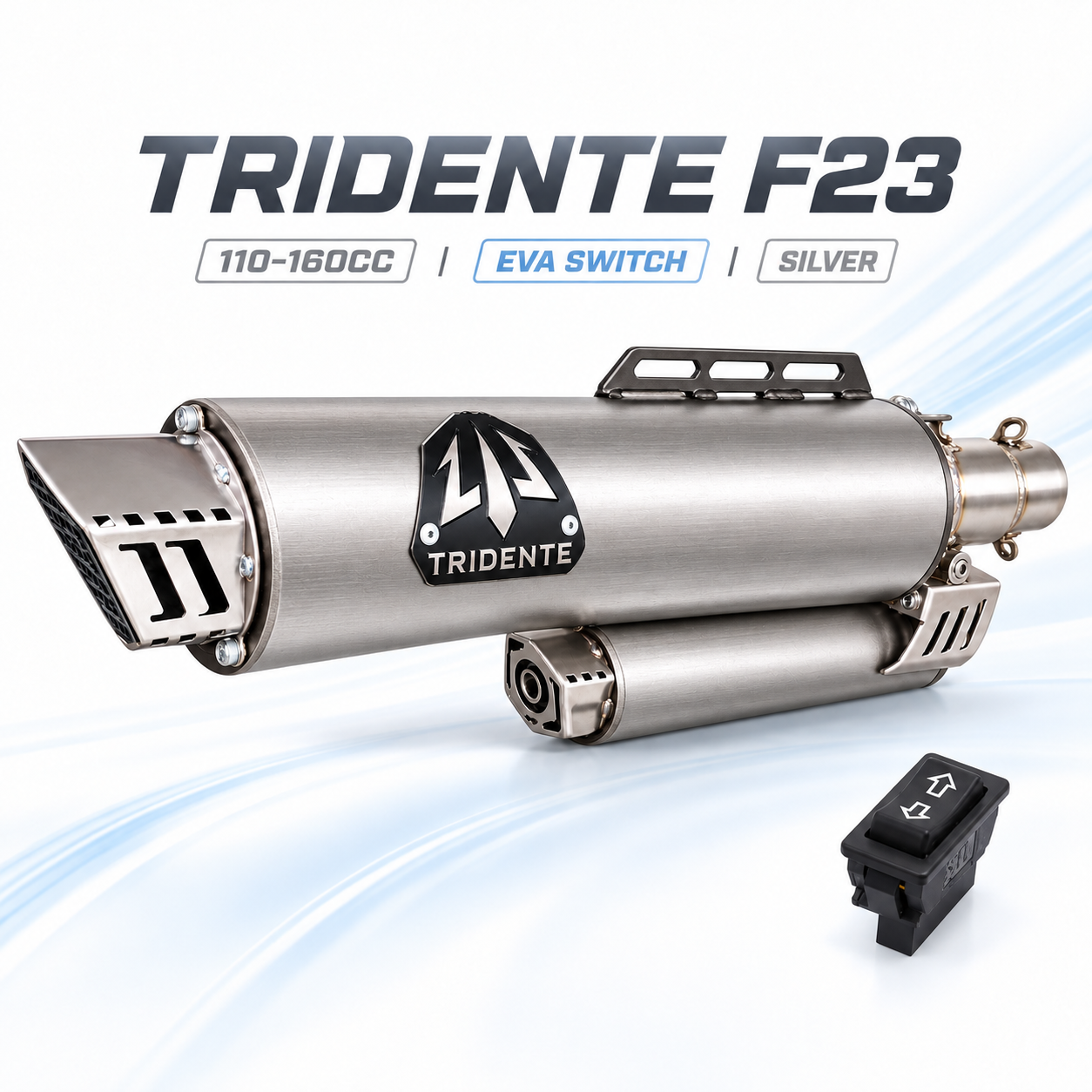 Silencer Only Tridente F23 EVA Switch 150–160cc Universal - Image 3